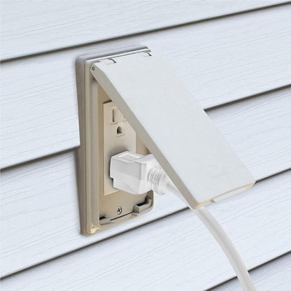 35 Ft Indoor/Outdoor Extension Cord 16/3 SJTW, 3-Prong Grounded Plug, White General Purpose Power Cord, Water & Weather Resistant, Flame Retardant, DCOC-0207-DC