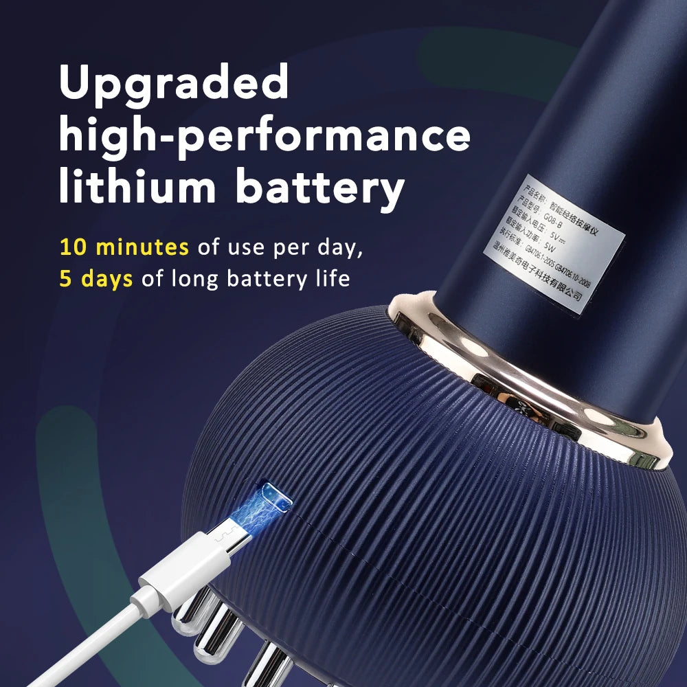 ThermaGlow™ Wireless Heated Meridian Brush – Lymphatic Drainage, Microcurrent Anti-Cellulite Massage for Body & Back